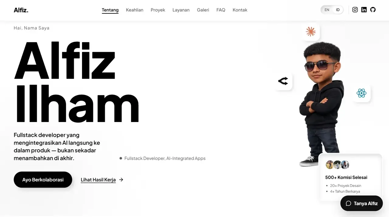 Alfiz Ilham Portfolio Website
